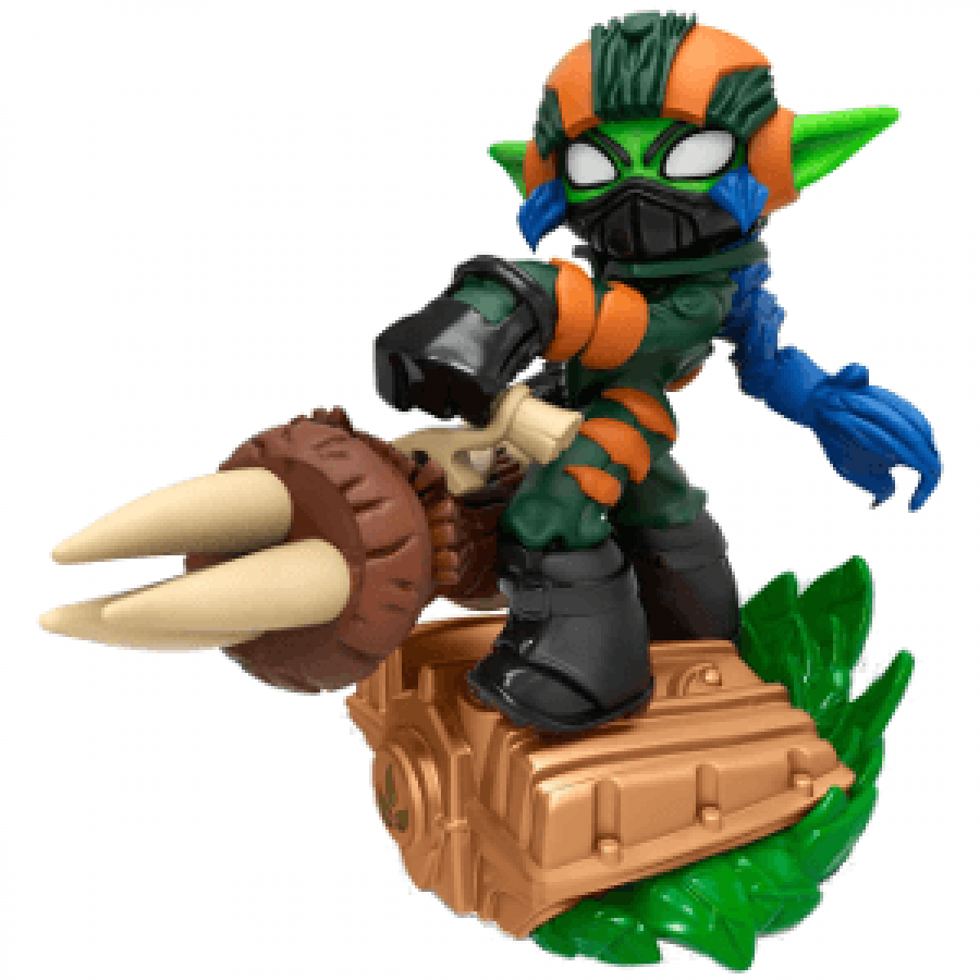 Super Shot Stealth Elf Skylanders SuperChargers figure, life element elf archer with green armor, mask and bow, posed firing rapid arrows in dynamic stance, detailed collectible toy on portal base from Skylanders SuperChargers series