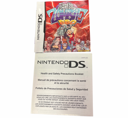 Little Red Riding Hood's Zombie BBQ CIB Nintendo DS DS video game featuring action shooting gameplay zombie battles quirky horror themes Little Red Riding Hood character fast paced combat colorful environments challenging enemies Nintendo DS handheld gaming retro video game collection manual and insert
