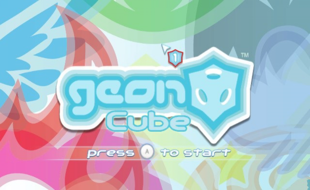 Geon Cube – Nintendo Wii (Wii) puzzle arcade title screen for video game