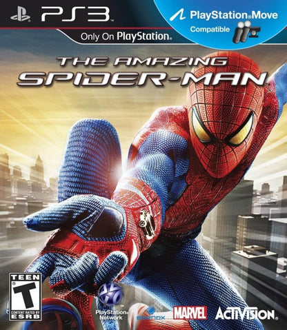 The Amazing Spider-Man PlayStation 3 PS3 video game, open-world action adventure, superhero gameplay, web-slinging combat, Marvel title cover art