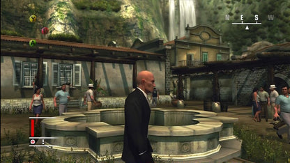 Retro Hitman Blood Money Xbox 360 inspired design featuring stealth assassination action aesthetic vintage HD era tactical disguise gameplay silent eliminations sandbox level design Agent 47 professional contract killing cinematic espionage atmosphere nostalgic stealth shooter presentation gameplay