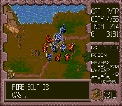 Dark Wizard Sega CD strategy RPG tactical combat fantasy kingdom warfare turn based battles multiple campaigns character classes magic spells grid based strategy Sega CD exclusive Working Designs localization retro gaming Sega CD software video game title gameplay