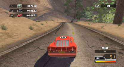 Disney Pixar Cars Race O Rama Nintendo Wii video game featuring fast paced racing gameplay iconic Cars movie characters multiplayer tracks stunts and family friendly interactive racing fun gameplay