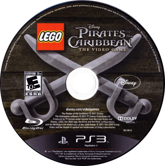 LEGO Pirates of the Caribbean for PlayStation 3 family friendly action adventure video game featuring cooperative gameplay humorous LEGO style storytelling iconic Disney pirate characters and classic film inspired levels disc