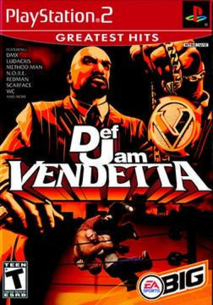 Def Jam: Vendetta Greatest Hits for PlayStation 2 with hip-hop themed wrestling and fighting gameplay cover art