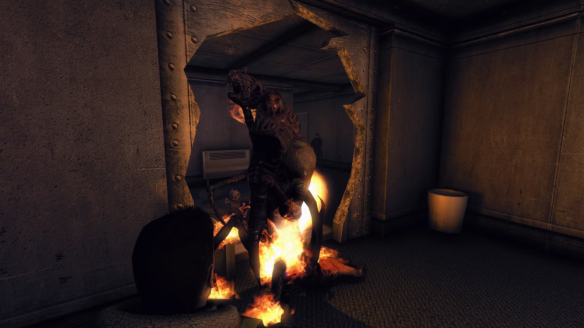 The Thing Remastered Deluxe Edition for PlayStation 5 survival horror shooter featuring squad trust mechanics arctic setting remastered visuals and bonus collectible content gameplay