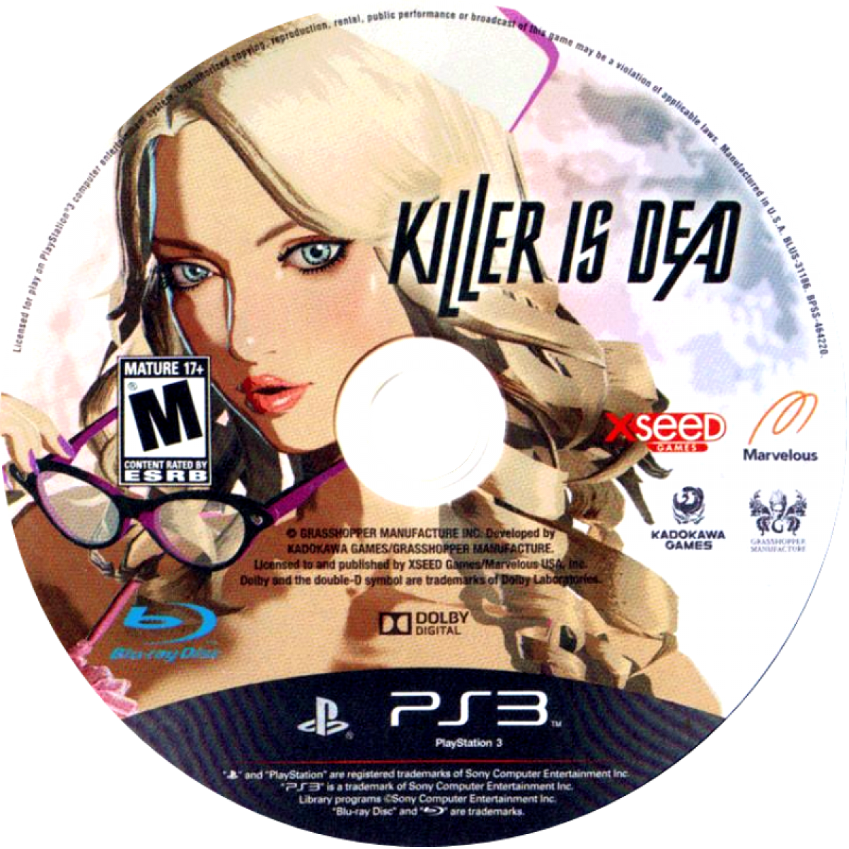 Killer is Dead Limited Edition PlayStation 3 PS3 action hack and slash video game featuring Mondo Zappa cyberpunk style assassinations katana combat stylish swordplay deadly enemies boss battles dark storyline and collectible Limited Edition content classic PlayStation 3 PS3 gaming appeal game disc