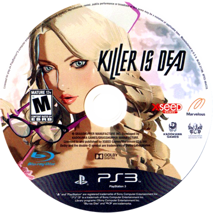 Killer is Dead Limited Edition PlayStation 3 PS3 action hack and slash video game featuring Mondo Zappa cyberpunk style assassinations katana combat stylish swordplay deadly enemies boss battles dark storyline and collectible Limited Edition content classic PlayStation 3 PS3 gaming appeal game disc