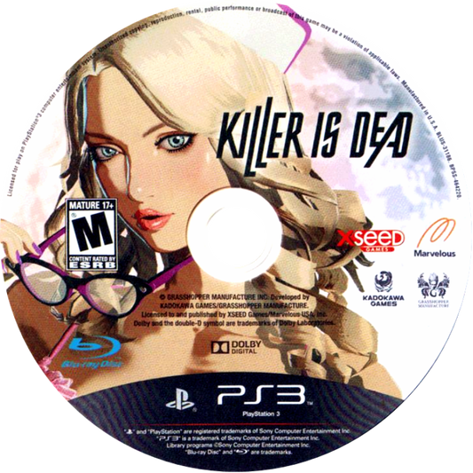 Killer is Dead Limited Edition PlayStation 3 PS3 action hack and slash video game featuring Mondo Zappa cyberpunk style assassinations katana combat stylish swordplay deadly enemies boss battles dark storyline and collectible Limited Edition content classic PlayStation 3 PS3 gaming appeal game disc