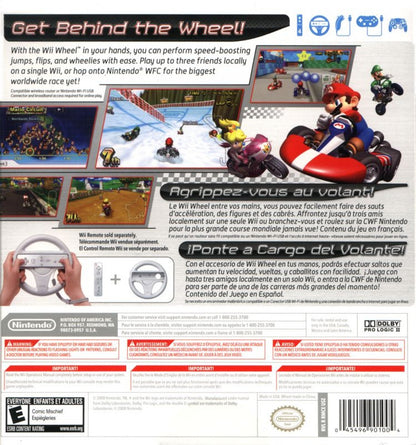 Mario Kart Wii – Nintendo Wii (Wii) kart racing multiplayer party video game back of case