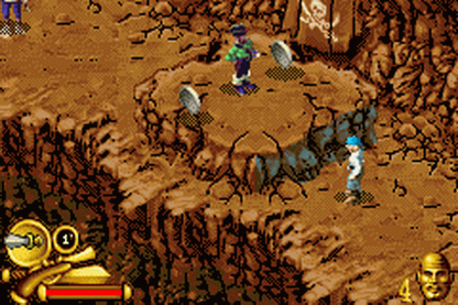 Pirates of the Caribbean Curse Of The Black Pearl Game Boy Advance GBA action platformer sword fighting gameplay