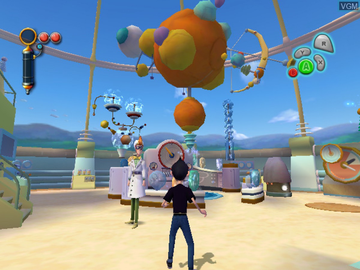 Gameplay for Meet the Robinsons GameCube game featuring family-friendly action adventure gameplay based on the Disney animated film 