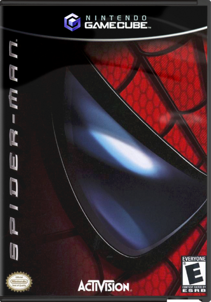 Spider-Man cover art for Nintendo GameCube (GC) superhero action adventure video game