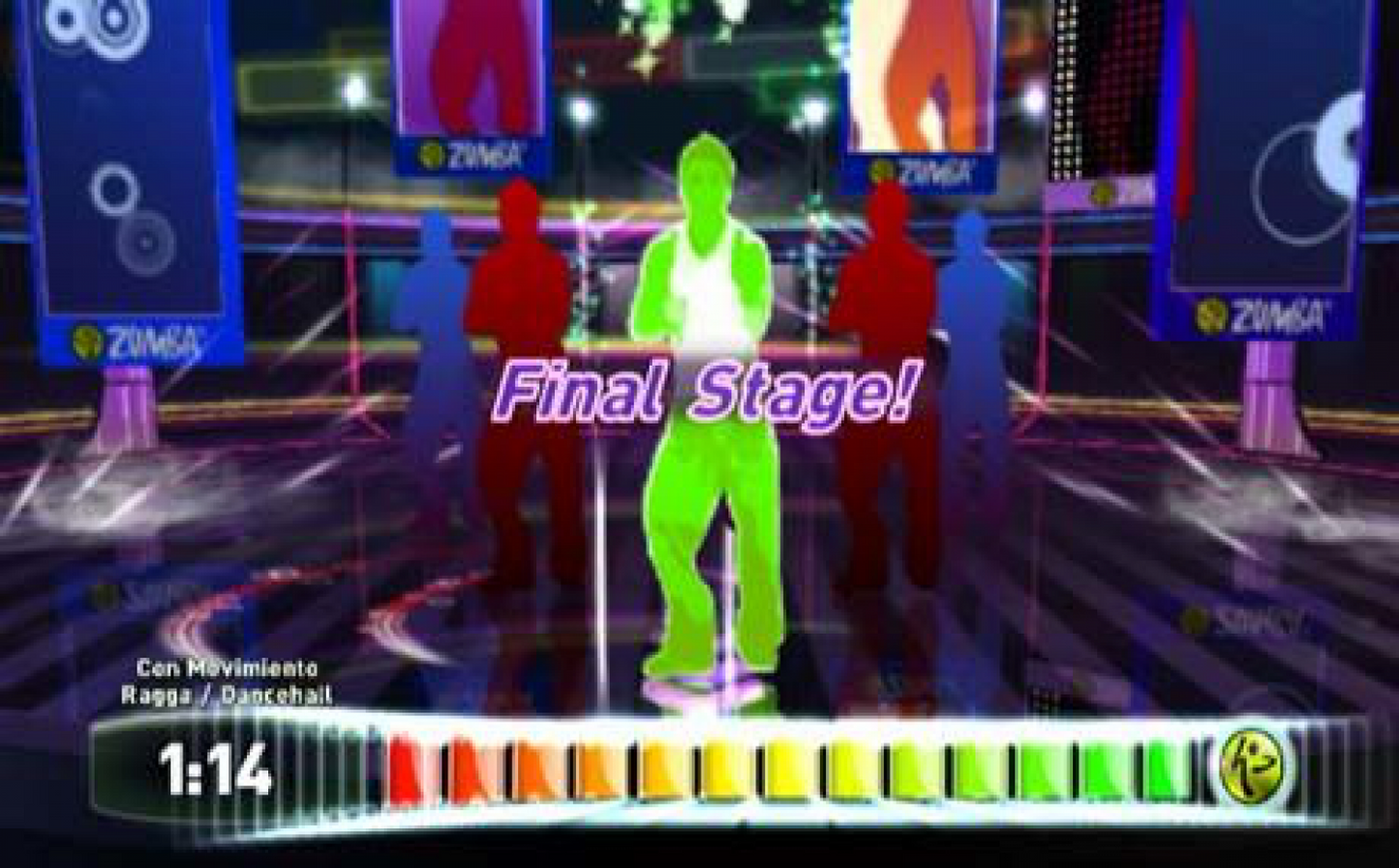 Zumba Fitness: Join the Party gameplay Nintendo Wii (Wii) featuring high‑energy dance workouts with Latin and international music, vibrant party‑style visuals, and interactive fitness routines designed for fun and exercise