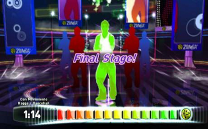 Zumba Fitness: Join the Party gameplay Nintendo Wii (Wii) featuring high‑energy dance workouts with Latin and international music, vibrant party‑style visuals, and interactive fitness routines designed for fun and exercise