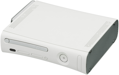 White Xbox 360 home gaming console horizontal view