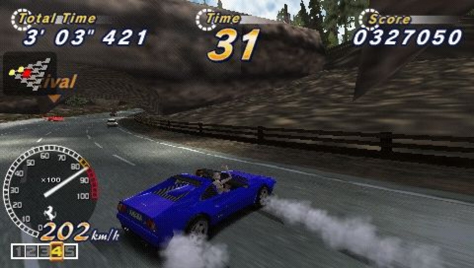 OutRun 2006: Coast 2 Coast gameplay for PlayStation Portable (PSP) racing game