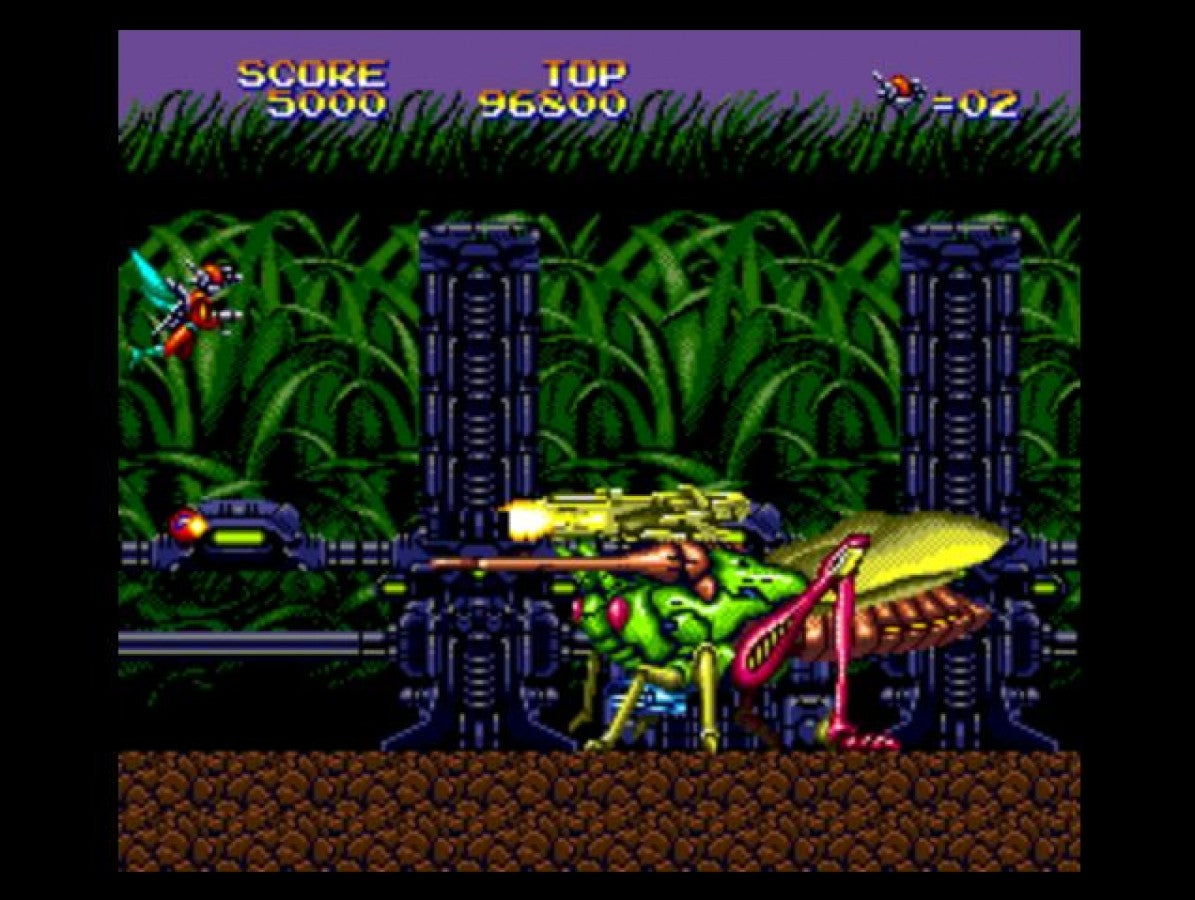 Insector X Sega Genesis retro video game shoot em up gameplay (1990)