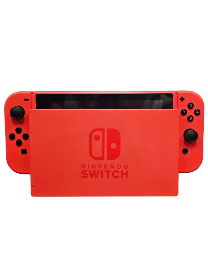 Red Edition Nintendo Switch featuring vibrant red Joy-Con controllers and portable hybrid gaming design