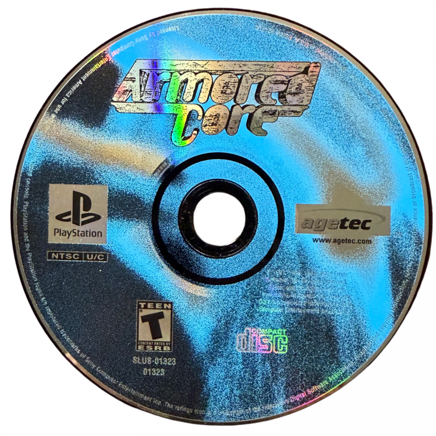 Armored Core PlayStation PS1 for mech action role playing video game fans featuring customizable giant robots intense combat missions futuristic environments weapon upgrades mech building arena battles challenging enemies and classic FromSoftware gameplay collectible retro PlayStation gaming appeal disc
