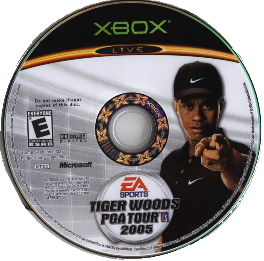 Tiger Woods PGA Tour 2005 disc for Xbox (XBOX) video game
