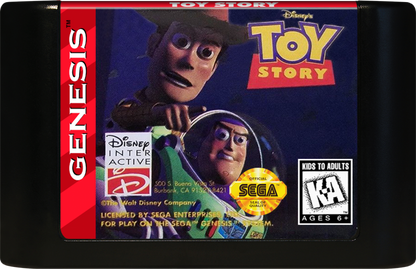 Disney Pixar Toy Story cartridge for Sega Genesis (GEN) video game