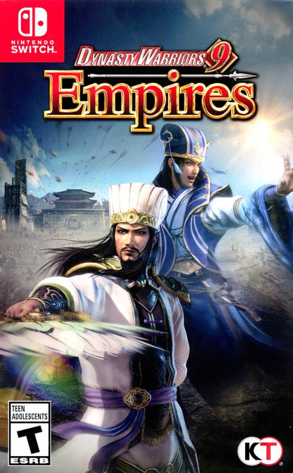 Dynasty Warriors 9 Empires Nintendo Switch for video game enthusiasts featuring action strategy gameplay massive battlefield combat tactical kingdom management character customization epic historical battles and collectible gaming appeal front cover
