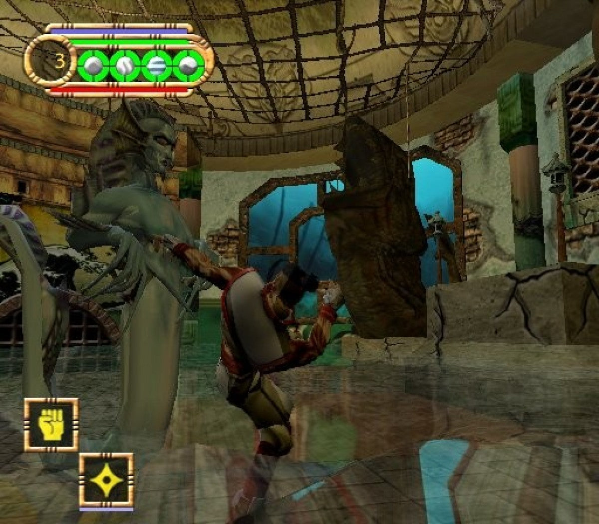Godaai Elemental Force PS2 Sony PlayStation 2 action adventure fantasy RPG elemental powers fire water earth air combat magic based gameplay dungeon exploration boss battles retro gaming PlayStation 2 software video game title gameplay