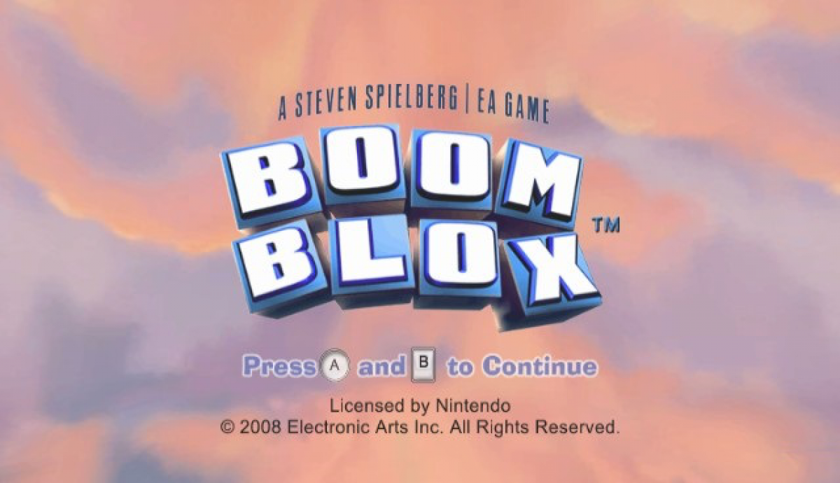 Boom Blox Title Screen art for the Nintendo Wii (Wii) video game 