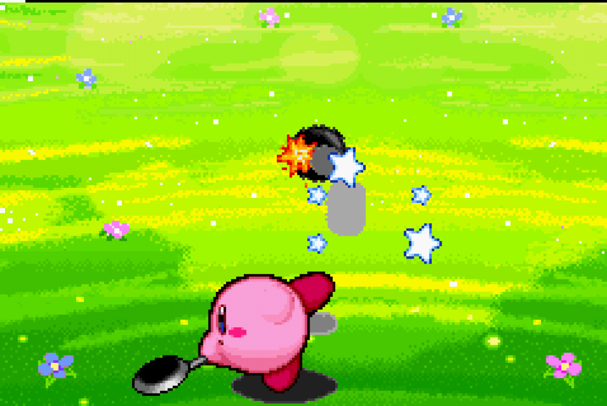 Kirby: Nightmare in Dreamland gameplay for Game Boy Advance game only featuring classic side-scrolling platformer action and colorful Kirby gameplay 