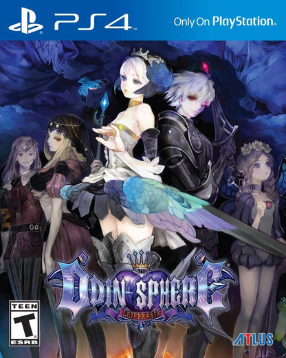 Odin Sphere Leifthrasir PlayStation 4 game featuring action RPG combat and beautifully hand-drawn 2D fantasy visuals front cover