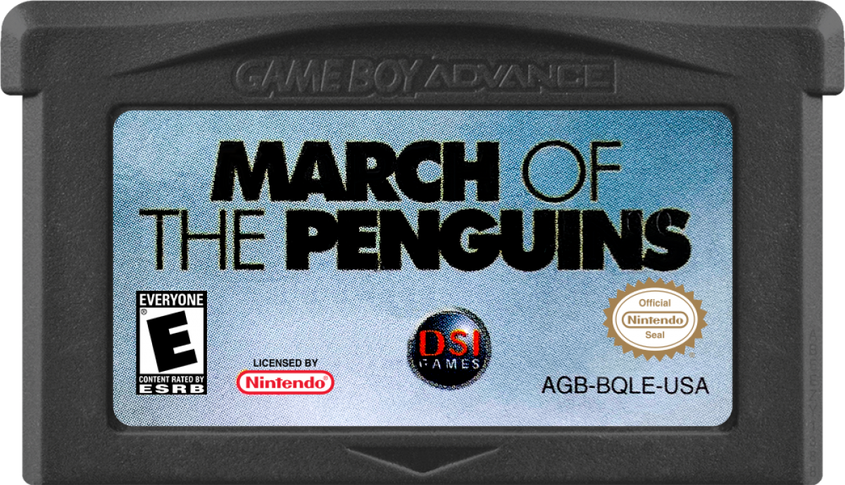 March of the Penguins game cartridge for Game Boy Advance (GBA) video game