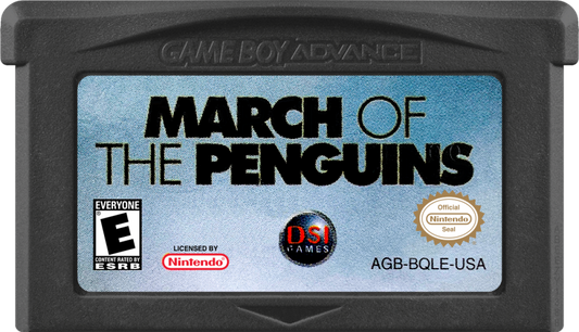 March of the Penguins game cartridge for Game Boy Advance (GBA) video game