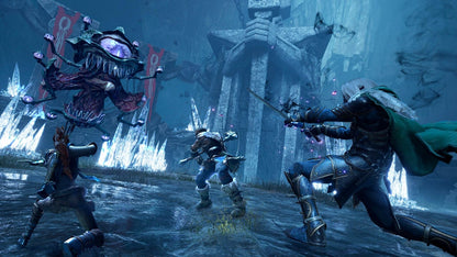 Dungeons & Dragons Dark Alliance PlayStation 4 action RPG real-time combat co-op multiplayer Icewind Dale setting Drizzt Do'Urden Catti-brie Wulfgar Bruenor Battlehammer legendary monsters frost giants beholders white dragons Tuque Games gameplay screenshot