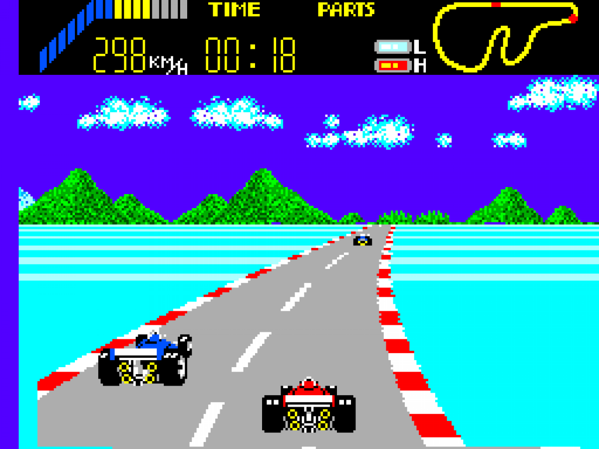 World Grand Prix Sega Master System retro video game racing gameplay (1986)
