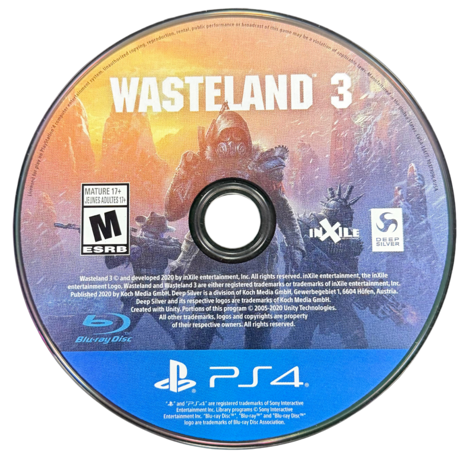 Wasteland 3 PS4 Sony PlayStation 4 post apocalyptic tactical RPG turn based strategy combat squad management branching story choices moral decisions top down isometric gameplay exploration dialogue heavy RPG inXile Entertainment PlayStation 4 software video game title disc