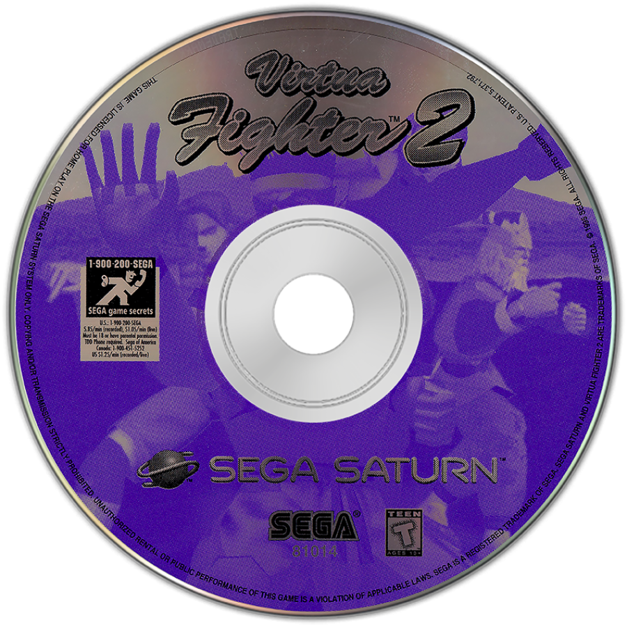 Virtua Fighter 2 Not For Resale disc art for Sega Saturn (SS) video game