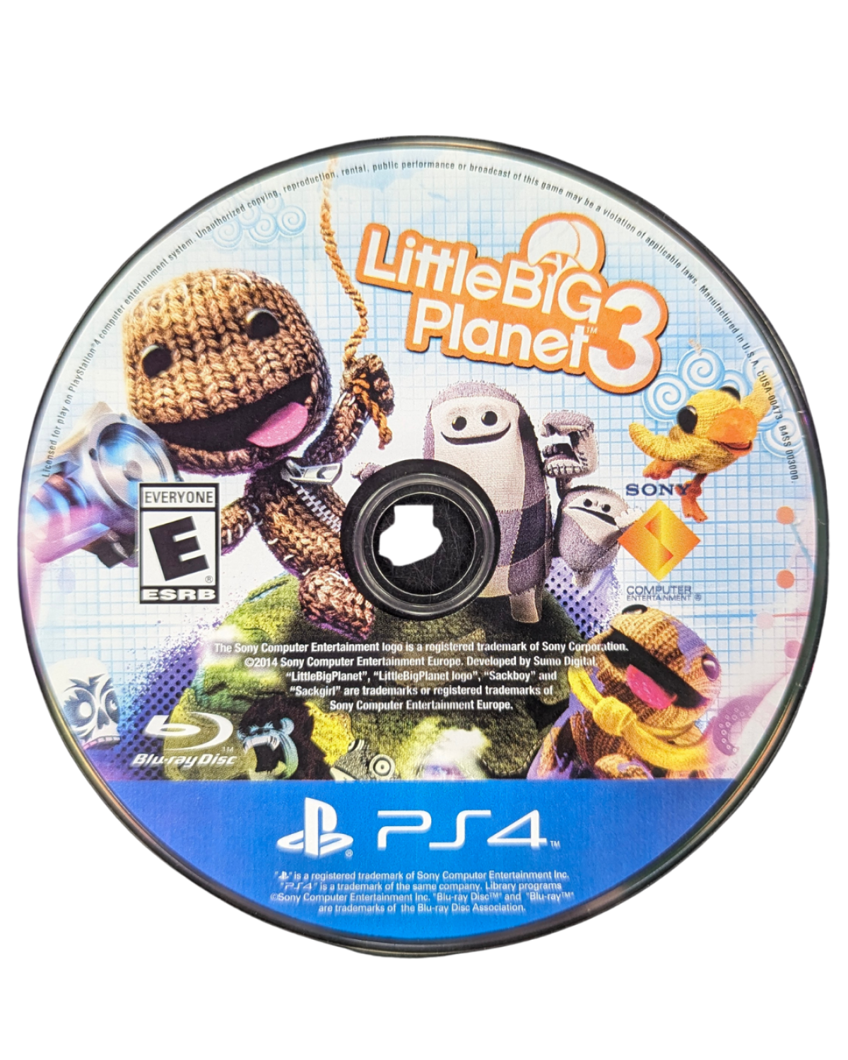 LittleBigPlanet 3 PS4 game featuring creative platforming gameplay, community created levels, and imaginative Sackboy adventure disc