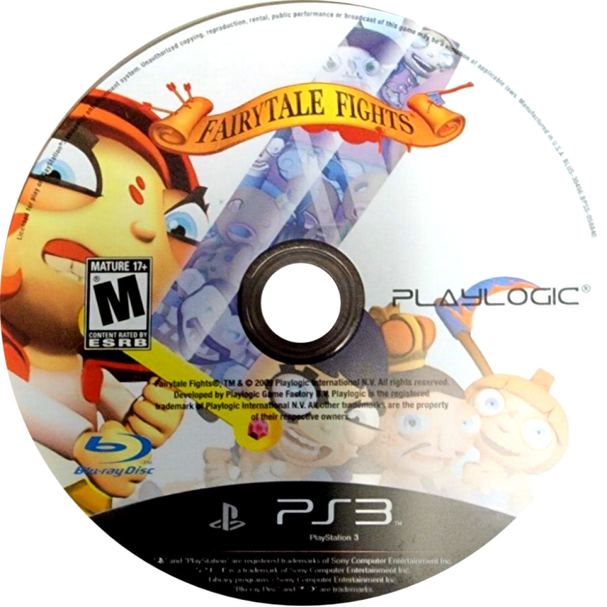 Fairytale Fights PlayStation 3 PS3 for action fighting video game fans featuring twisted fairy tale characters hack and slash combat colorful fantasy environments brutal cartoon violence weapon customization challenging enemies multiplayer battles and dark comedic storytelling collectible gaming appeal disc