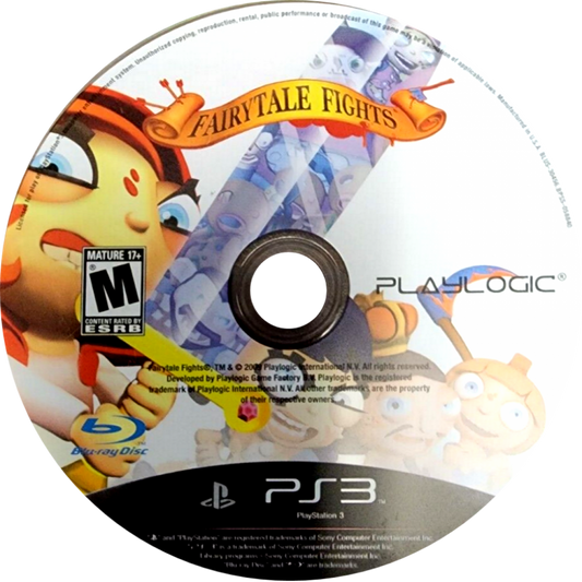 Fairytale Fights PlayStation 3 PS3 for action fighting video game fans featuring twisted fairy tale characters hack and slash combat colorful fantasy environments brutal cartoon violence weapon customization challenging enemies multiplayer battles and dark comedic storytelling collectible gaming appeal disc