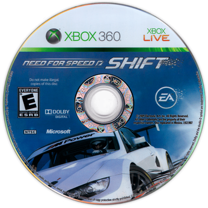 Need for Speed: Shift disc for Xbox 360 (X360) simulation-style racing video game