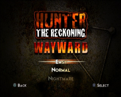 Hunter The Reckoning Wayward PS2 PlayStation 2 horror action game title screen
