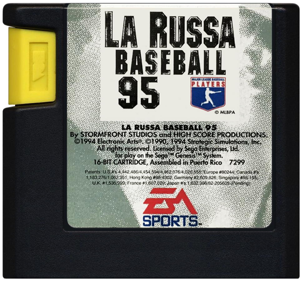 La Russa Baseball 95 cartridge for Sega Genesis (GEN) video game