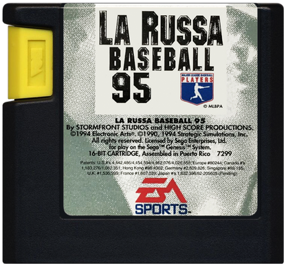 La Russa Baseball 95 cartridge for Sega Genesis (GEN) video game