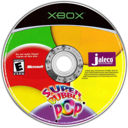 Super Bubble Pop disc for Xbox (XBOX) video game
