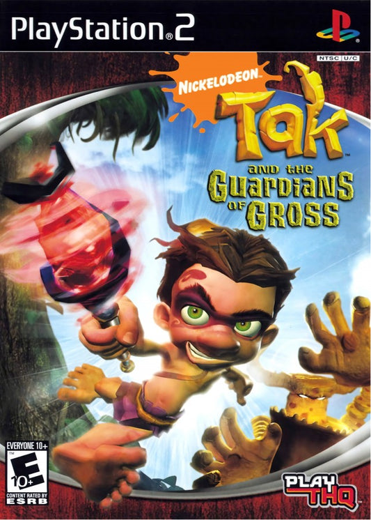 Tak and the Guardians of Gross PS2 PlayStation 2 platformer adventure game cartoon style action humor exploration retro video game cover art