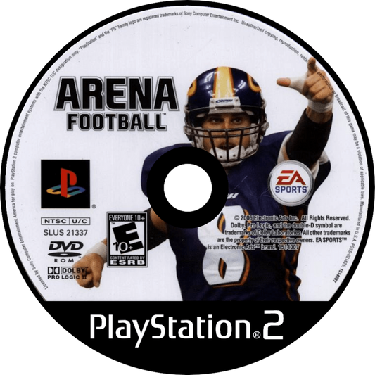 Arena Football PS2 sports football video game disc