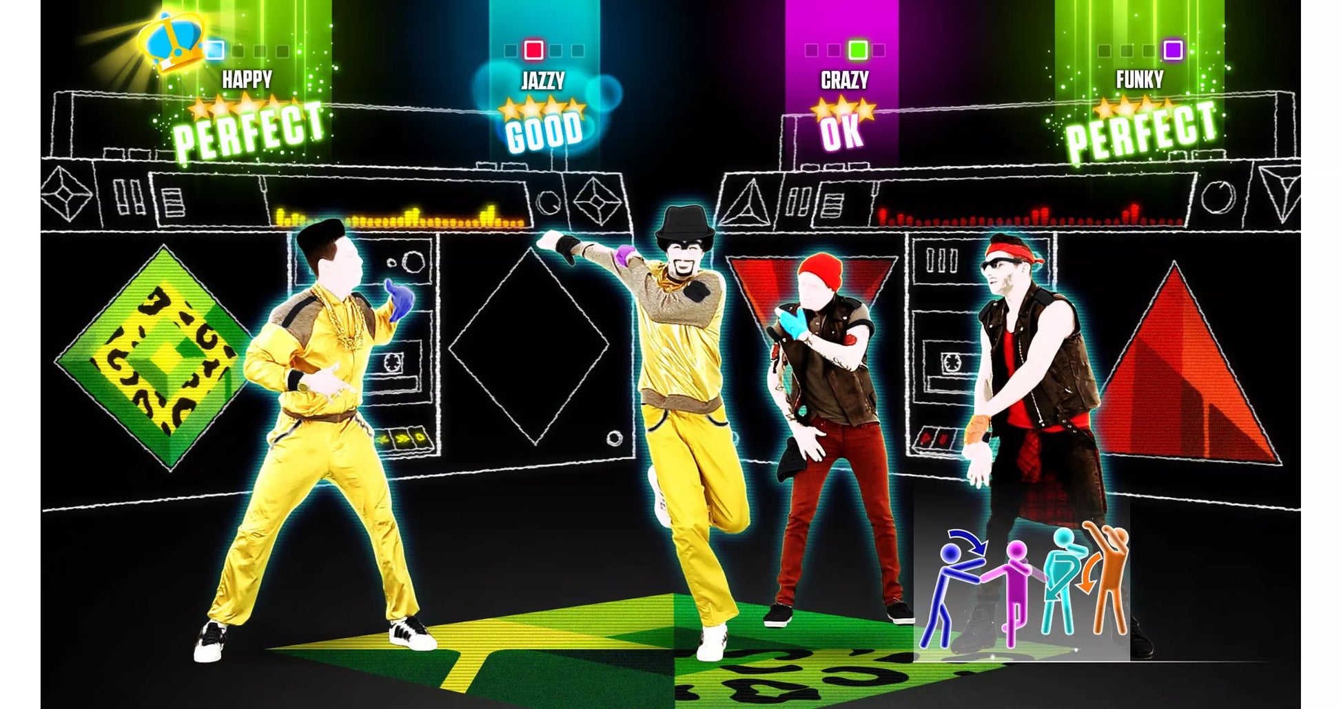 Just Dance 2015 gameplay for Xbox One (XONE) rhythm-based dance party video game