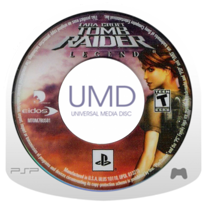 Tomb Raider Legend PlayStation Portable PSP for action adventure video game fans featuring Lara Croft exploration platforming gameplay ancient ruins puzzle solving acrobatic movement treasure hunting combat missions cinematic storytelling collectible gaming appeal UMD disc