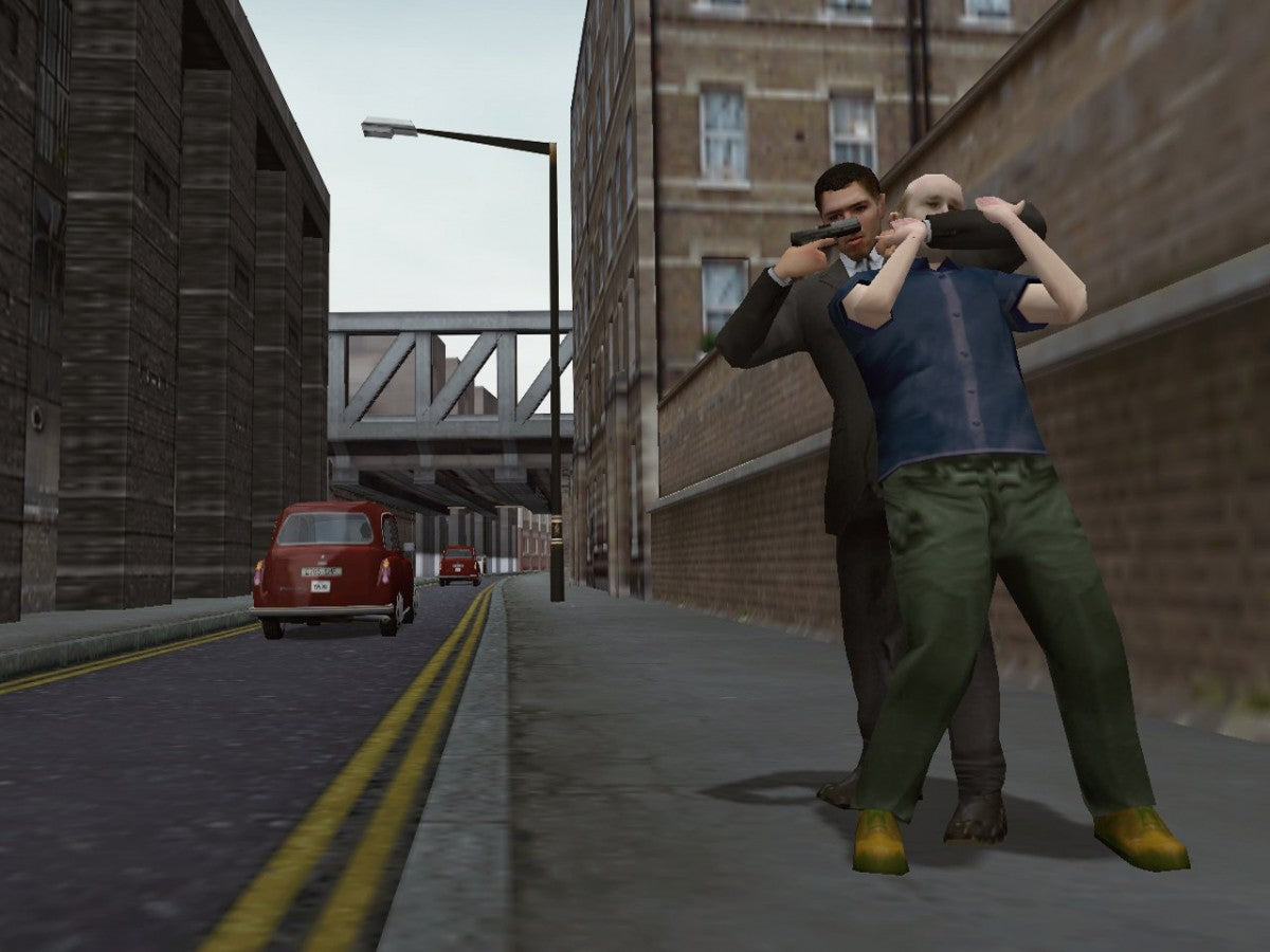 The Getaway PS2 Sony PlayStation 2 action adventure crime game open world London setting third person shooting driving missions cinematic story gang warfare realistic city gameplay Team Soho retro gaming PlayStation 2 software video game title gameplay